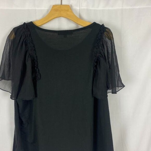 Sweet Violet Black Eiffel Tower Short Sleeve Top Women's 2X - Picture 6 of 9